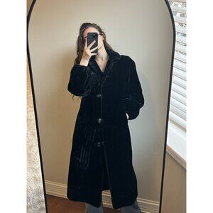 Vintage Faux Fur Midi Jacket – Old Money Winter Glam Quiet Luxury